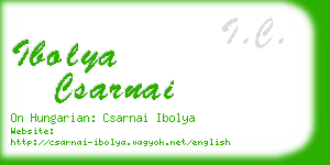 ibolya csarnai business card